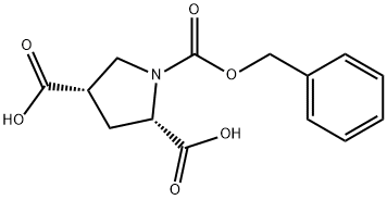 (2S,4S)-1 - ((苄氧基)羰基)吡咯烷-2,4-二羧酸 结构式