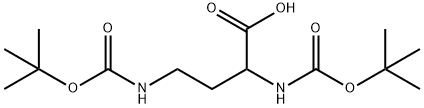 2,4-双叔丁氧羰基氨基-丁酸 结构式