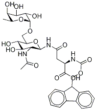 N-[2-(AcetylaMino)-2-deoxy-6-O-(α-L-fucopyranosyl)-β-D-glucopyranosyl]-N2-FMoc-L-asparagine 结构式