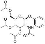 苯基-2-乙酰氨基,3,4,6-O-三乙酰基-2-脱氧-BETA-D-吡喃葡萄糖苷 结构式