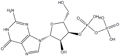 Guanosine 3'-diphosphoric acid 结构式