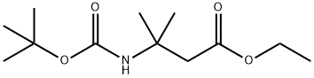 3-(叔丁氧基羰基氨基)-3-甲基丁酸乙酯 结构式