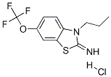 3-propyl-6-(trifluoromethoxy)benzothiazol-2-imine hydrochloride 结构式