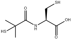 N-(2-Mercapto-2-methylpropionyl)-DL-cysteine 结构式