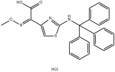 (Z)(METHOXYIMINO)[2(TRITYLAMINO)THIAZOL- 4-YL]ACET.AC.MONOHCL 结构式