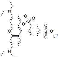 Xanthylium, 3,6-bis(diethylamino)-9-(2,4-disulfophenyl)-, inner salt, lithium salt 结构式