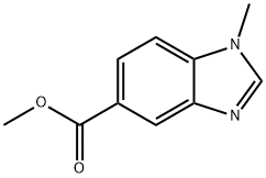 1-甲基-1H-苯并咪唑-5-羧酸甲酯 结构式