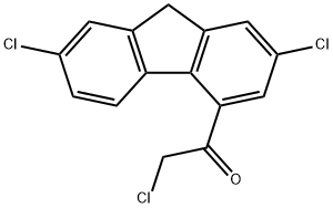 4-乙酰氯-2,7-二氯芴 结构式