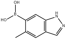 5-甲基-1H-吲唑-6-硼酸 结构式
