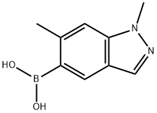 1,6-二甲基-1H-吲唑-5-硼酸 结构式