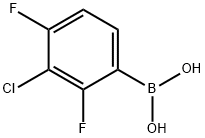 3-氯-2,4-二氟苯硼酸 结构式