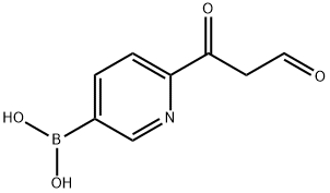 6-(3-Oxopropanoyl)pyridine-3-boronic acid 结构式