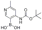 4-[(tert-Butoxycarbonyl)aMino]-6-Methylpyridine-3-boronic acid 结构式