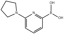 (6-(pyrrolidin-1-yl)pyridin-2-yl)boronic acid 结构式