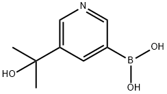 5-(2-HYDROXYPROPAN-2-YL)PYRIDIN-3-YL]BORONIC ACID 结构式