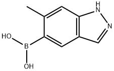 6-Methyl-1H-indazole-5-boronic acid 结构式