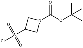 N-BOC-氮杂环丁烷-3-磺酰氯 结构式