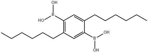 2,5-BIS(HEXYL)-1,4-BENZENEBIS(BORONIC ACID) 结构式