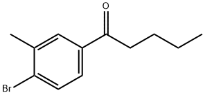 1-(4-Bromo-3-methylphenyl)pentan-1-one 结构式