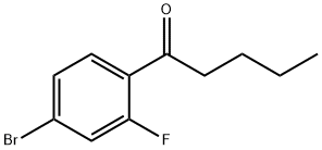 1-(4-溴-2-氟苯基)戊-1-酮 结构式