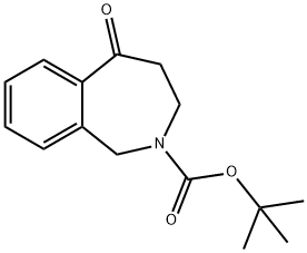 5-氧代-4,5-二氢-1H-苯并[C]高哌嗪-2(3H)-甲酸叔丁酯 结构式