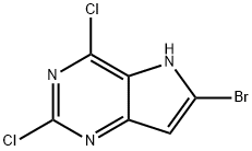 6-溴-2,4-二氯-5H-吡咯并[3,2-D]嘧啶 结构式