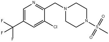 1-(3-Chloro-5-trifluoromethyl-pyridin-2-ylmethyl)-4-methanesulfonyl-piperazine 结构式