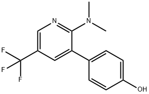 4-(2-Dimethylamino-5-trifluoromethyl-pyridin-3-yl)-phenol 结构式