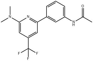 N-(3-(6-(二甲氨基)-4-(三氟甲基)吡啶-2-基)苯基)乙酰胺 结构式