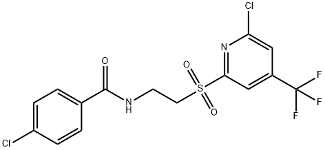 4-Chloro-N-[2-(6-chloro-4-trifluoromethyl-pyridine-2-sulfonyl)-ethyl]-benzamide 结构式