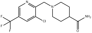 1-(3-Chloro-5-trifluoromethyl-pyridin-2-ylmethyl)-piperidine-4-carboxylic acid amide 结构式