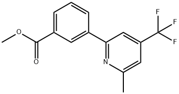 3-(6-甲基-4-(三氟甲基)吡啶-2-基)苯甲酸甲酯 结构式