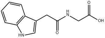 N-(3-吲哚乙酰基)-甘氨酸 结构式