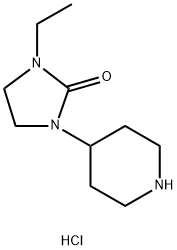 1-乙基-3-(哌啶-4-基)咪唑烷-2-酮盐酸盐 结构式