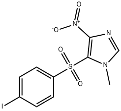 1-methyl-4-nitro-5-imidazolyl-4-iodophenyl sulfone 结构式