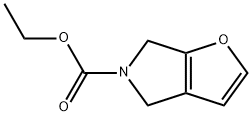 5H-Furo[2,3-c]pyrrole-5-carboxylic  acid,  4,6-dihydro-,  ethyl  ester 结构式