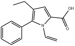 4-乙基-5-苯基-1-乙烯基-1H-吡咯-2-羧酸 结构式
