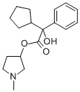 N-甲基-3-吡咯烷基 环戊基扁桃酸酯 结构式