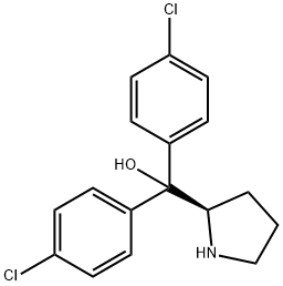 BIS(P-CHLOROPHENYL)-(2R)PYRROLIDINE METHANOL 结构式