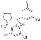 (R)-A,A-BIS(3,5-DICHLOROPHENYL)-2-PYRROLIDINEMETHANOL HYDROCHLORIDE 结构式