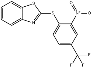 2-{[2-硝基-4-(三氟甲基)苯基]硫代}-1,3-苯并噻唑 结构式