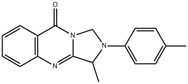 2,3-Dihydro-3-methyl-2-(4-methylphenyl)imidazo[5,1-b]quinazolin-9(1H)-one 结构式