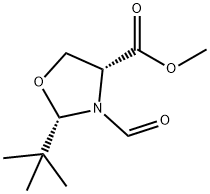 (2S,4R)-2-(tert-Butyl)-3-formyl-4-oxazolidinecarboxylic Acid Methyl Ester 结构式