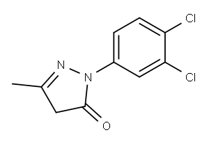 1-(3.4-二氯苯基)-3-甲基-5-吡唑啉酮 结构式