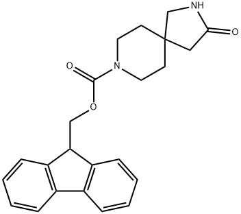 9H-芴-9-基甲基 3-氧代-2,8-二氮杂螺[4.5]癸烷-8-甲酸酯 结构式