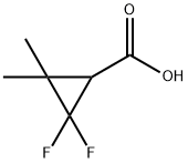 Cyclopropanecarboxylic acid, 2,2-difluoro-3,3-dimethyl- (9CI) 结构式