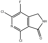 4,6-二氯-7-氟-1H-吡咯并[3,4-C]吡啶-3(2H)-酮 结构式