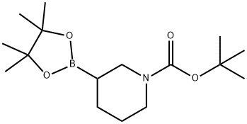 1-N-叔丁氧羰基哌啶-3-硼酸频哪醇酯 结构式