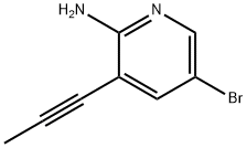 5-溴-3-(1-丙炔-1-基)-2-吡啶胺 结构式