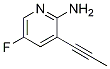 2-PyridinaMine, 5-fluoro-3-(1-propyn-1-yl)- 结构式